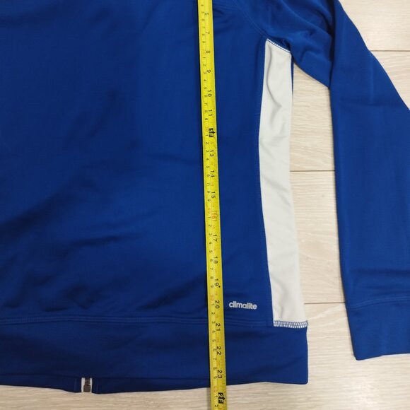Adidas Track Jacket Women's - Size M - Blue Climalite with Carabins Logo - Picture 8 of 9